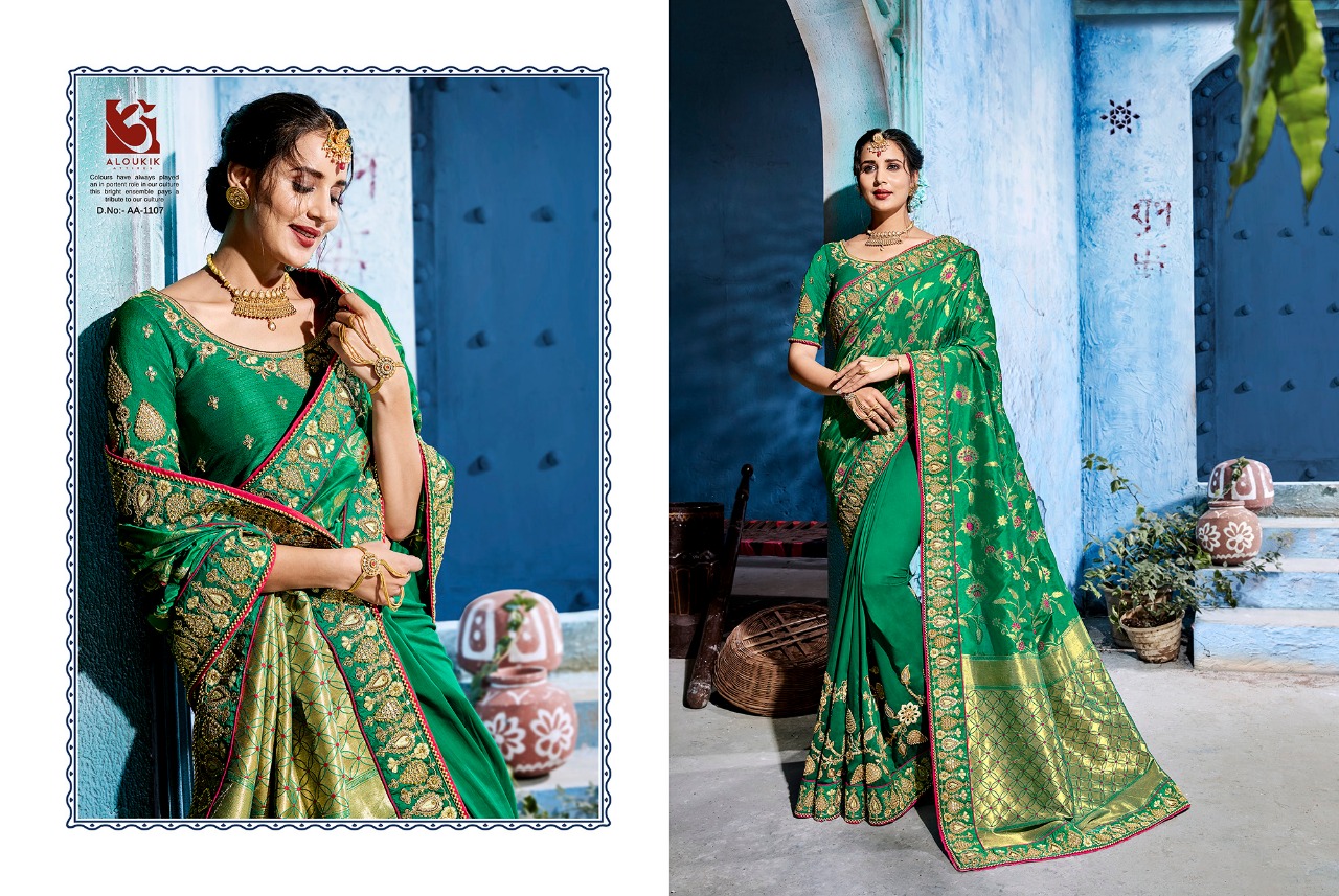 Silk Route By Aloukik Attires 1101 To 1109 Series Indian Traditional Wear Collection Beautiful Stylish Fancy Colorful Party Wear & Occasional Wear Fancy Silk Sarees At Wholesale Price