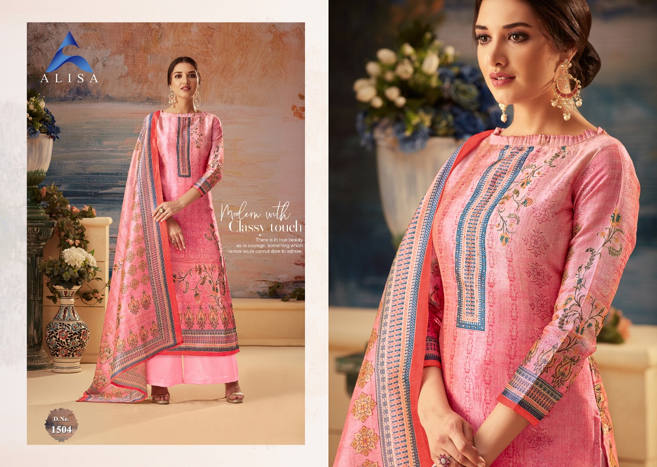 Silky By Alisa 1501 To 1508 Series Indian Traditional Wear Collection Beautiful Stylish Fancy Colorful Party Wear & Occasional Wear Pure Silk Digital Printed At Wholesale Price