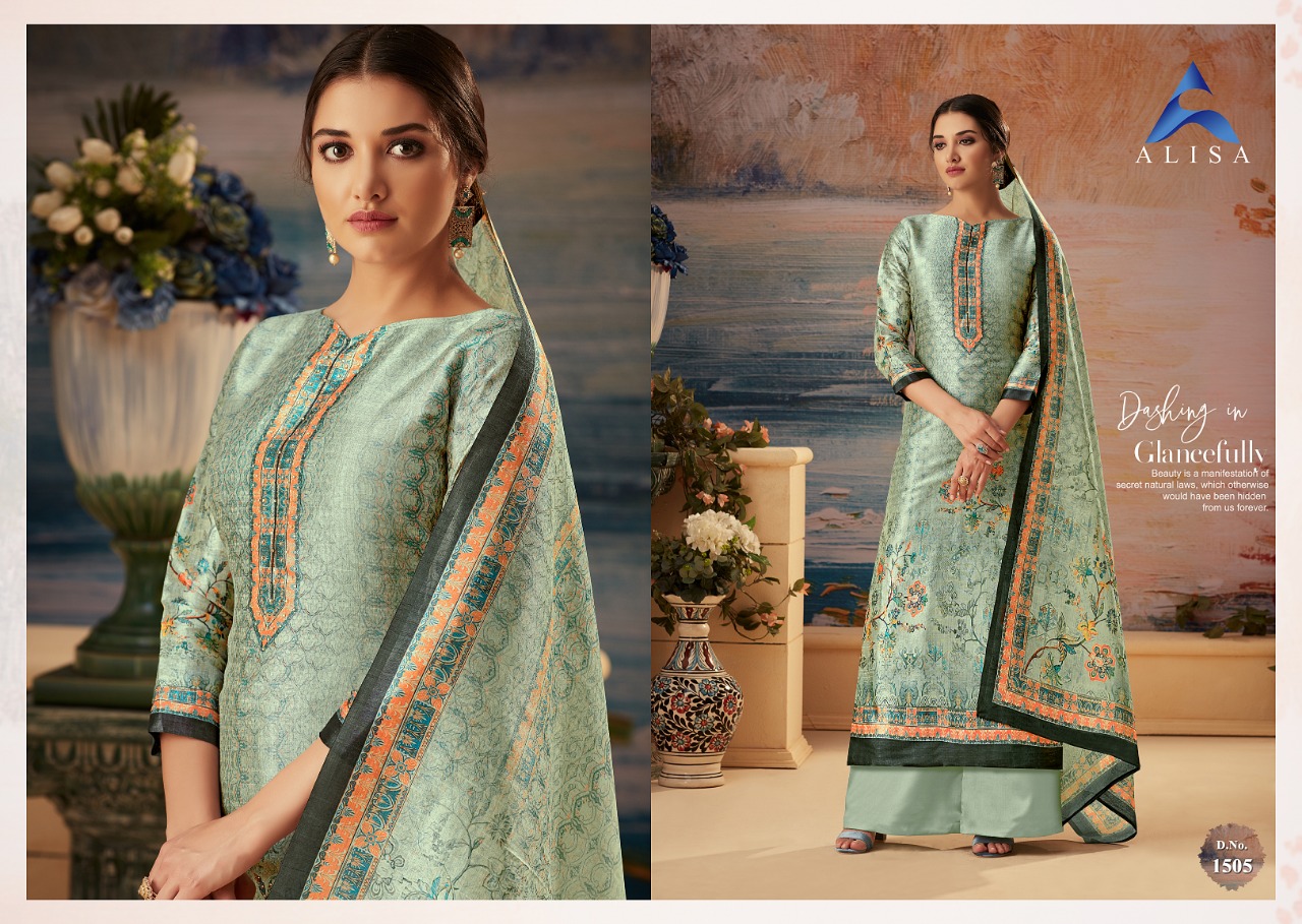 Silky By Alisa 1501 To 1508 Series Indian Traditional Wear Collection Beautiful Stylish Fancy Colorful Party Wear & Occasional Wear Pure Silk Digital Printed At Wholesale Price