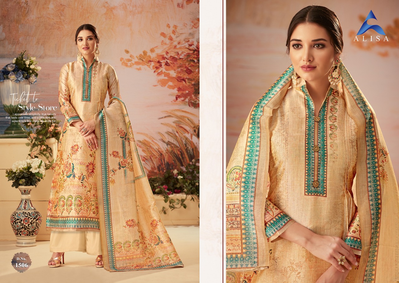 Silky By Alisa 1501 To 1508 Series Indian Traditional Wear Collection Beautiful Stylish Fancy Colorful Party Wear & Occasional Wear Pure Silk Digital Printed At Wholesale Price