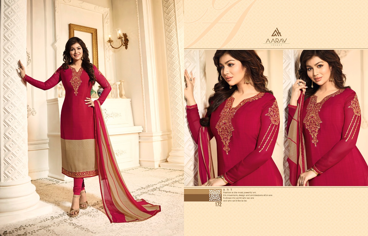 Sale Silky Premium Crepe By Aarav Trendz 170 To 177 Series Beautiful Suits Colorful Stylish Fancy Casual Wear & Ethnic Wear Crepe Work Dresses At Wholesale Price