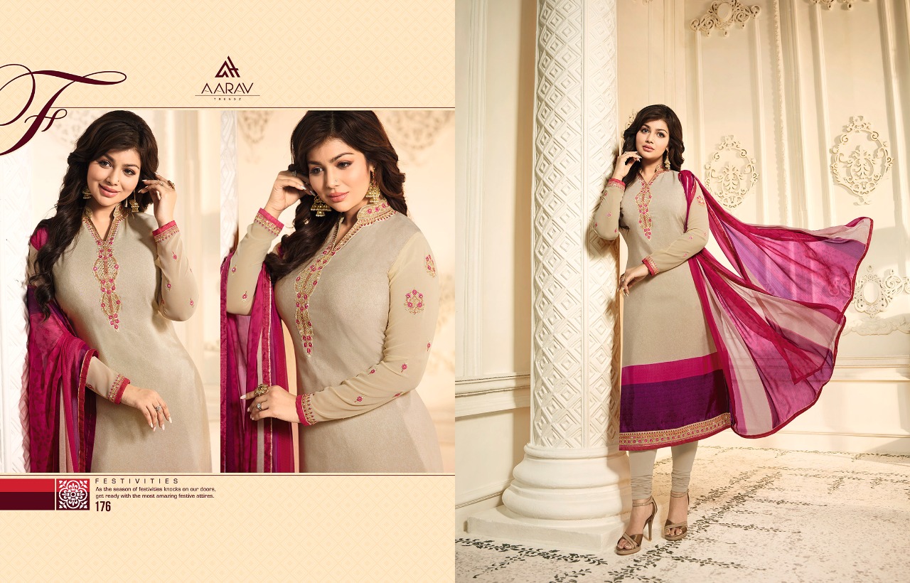 Sale Silky Premium Crepe By Aarav Trendz 170 To 177 Series Beautiful Suits Colorful Stylish Fancy Casual Wear & Ethnic Wear Crepe Work Dresses At Wholesale Price