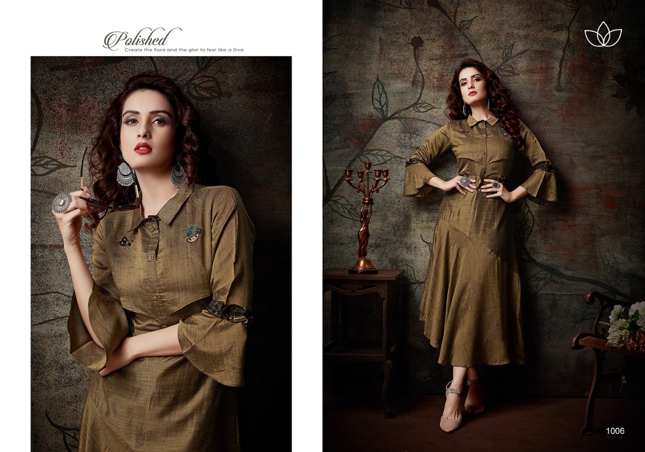 Silver Pearl Vol-2 By Sanidhya Trendz 1001 To 1006 Series Indian Traditional Wear Collection Beautiful Stylish Fancy Colorful Party Wear & Occasional Wear Silk Slub Printed Kurtis At Wholesale Price