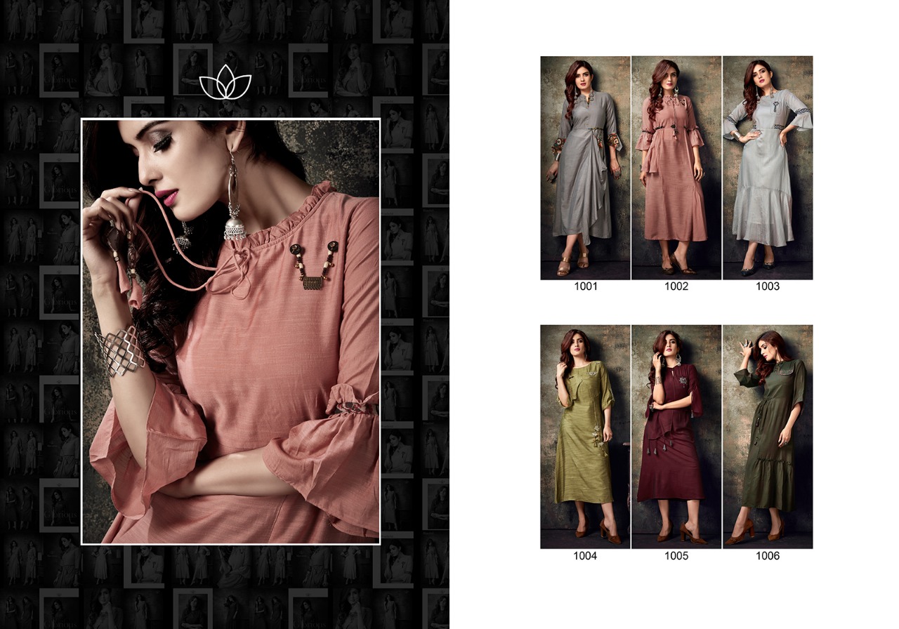 Silver Perls By Sanidhya Trendz 1001 To 1006 Series Stylish Fancy Colorful Collection Casual Wear & Ethnic Wear Pearl Slub Kurtis At Wholesale Price