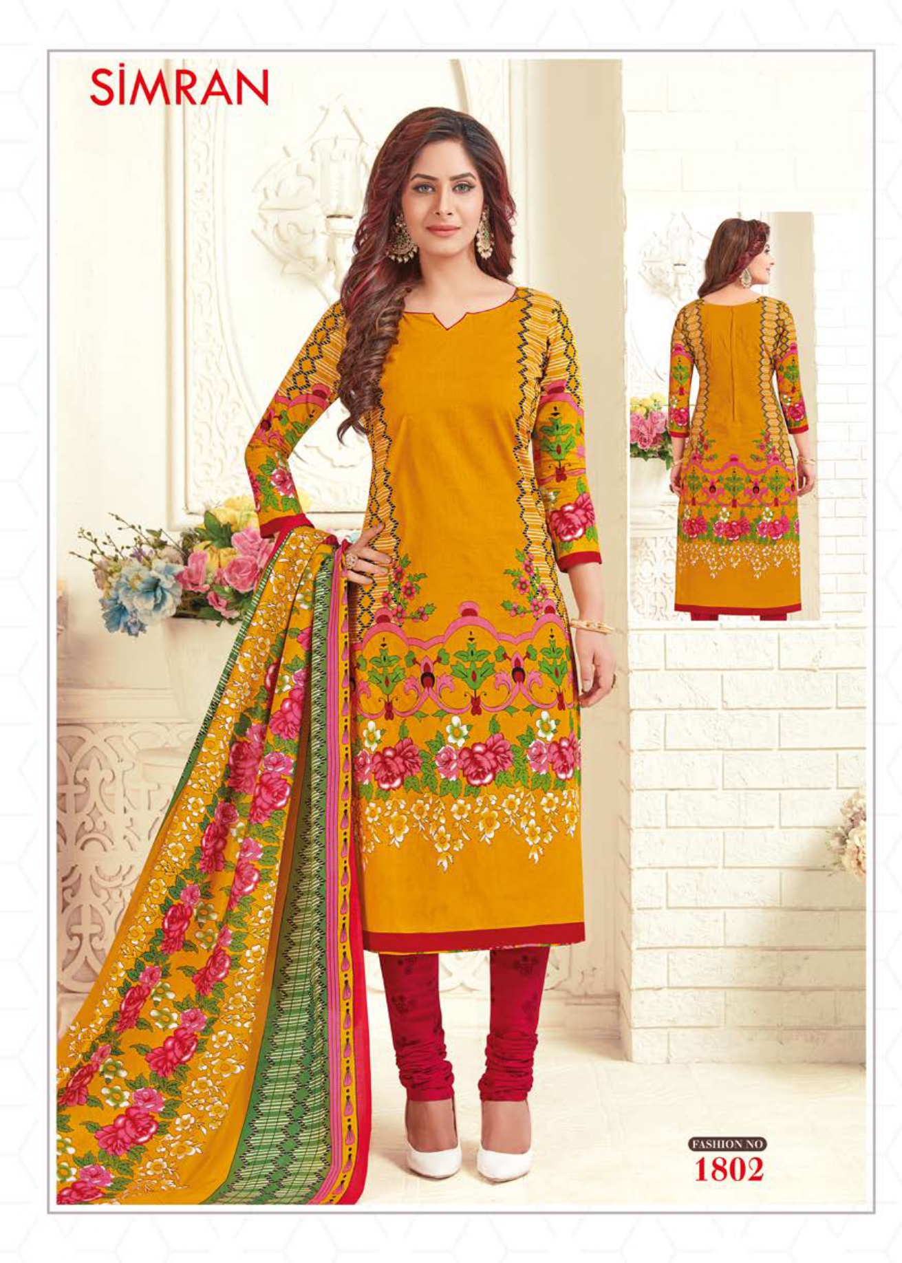 Simran Vol-8 By Navkar Fab Tex 1801 To 1816 Series Beautiful Suits Stylish Fancy Colorful Party Wear & Ethnic Wear Cotton Printed Dresses At Wholesale Price