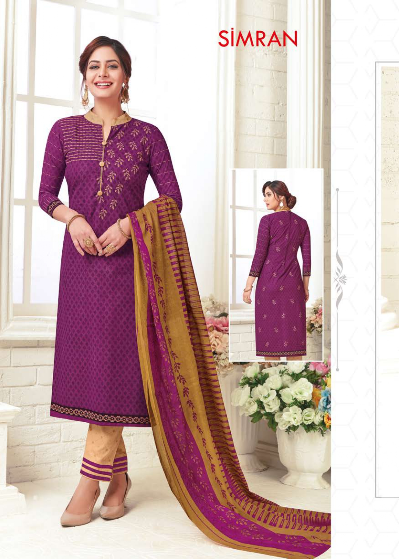 Simran Vol-8 By Navkar Fab Tex 1801 To 1816 Series Beautiful Suits Stylish Fancy Colorful Party Wear & Ethnic Wear Cotton Printed Dresses At Wholesale Price