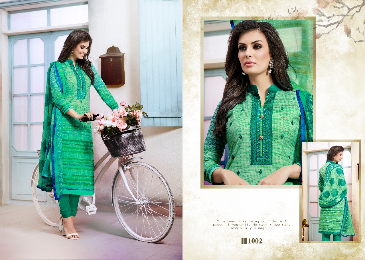 Simran By Sagar 1001 To 1010 Series Stylish Colorful Fancy Beautiful Casual Wear Summer Collection Ethnic Wear Cambric Cotton Printed Dresses At Wholesale Price