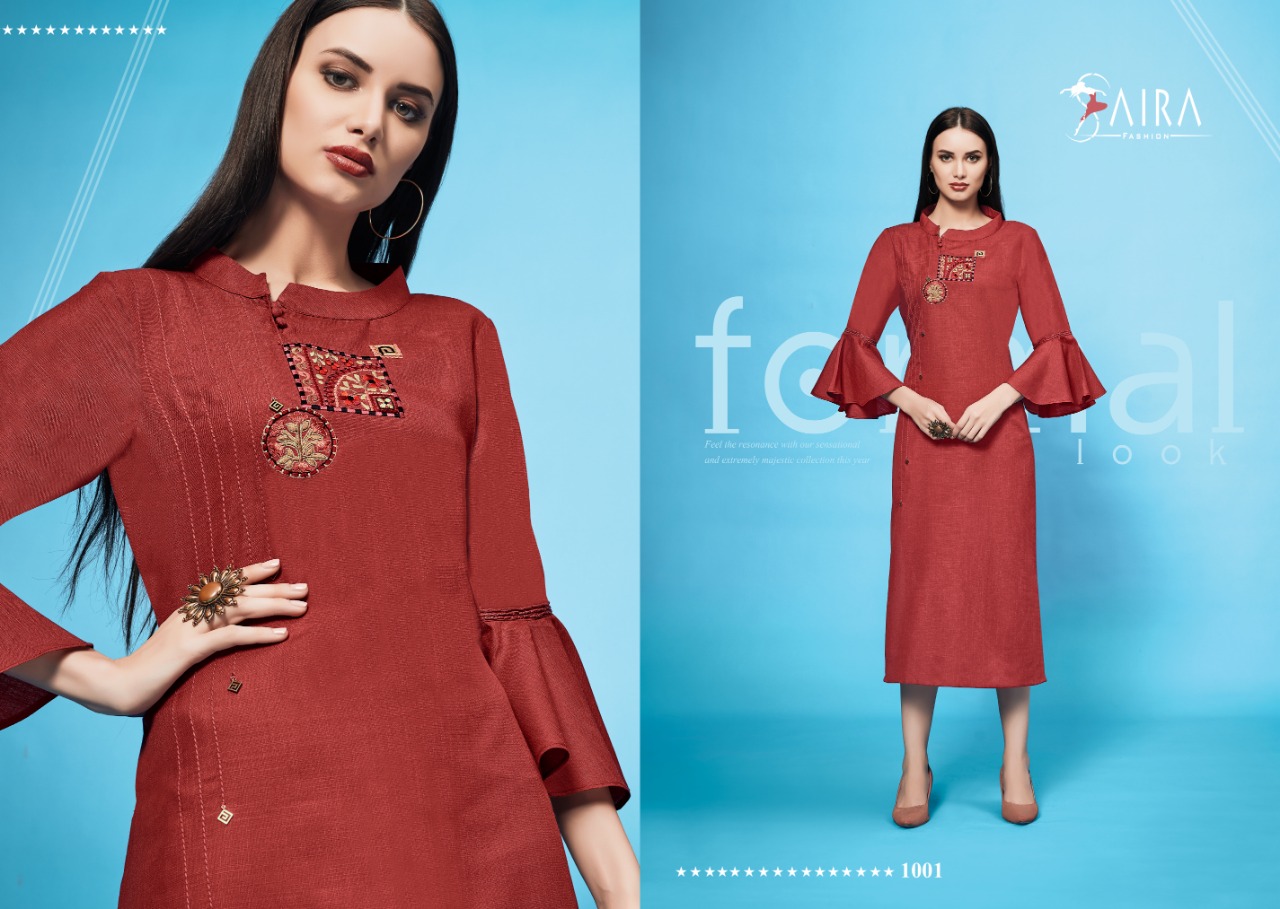 Saira Vol-1 By Ram Fashion 1001 To 1006 Series Indian Traditional Wear Collection Beautiful Stylish Fancy Colorful Party Wear & Occasional Wear Cotton Sluby Kurtis At Wholesale Price