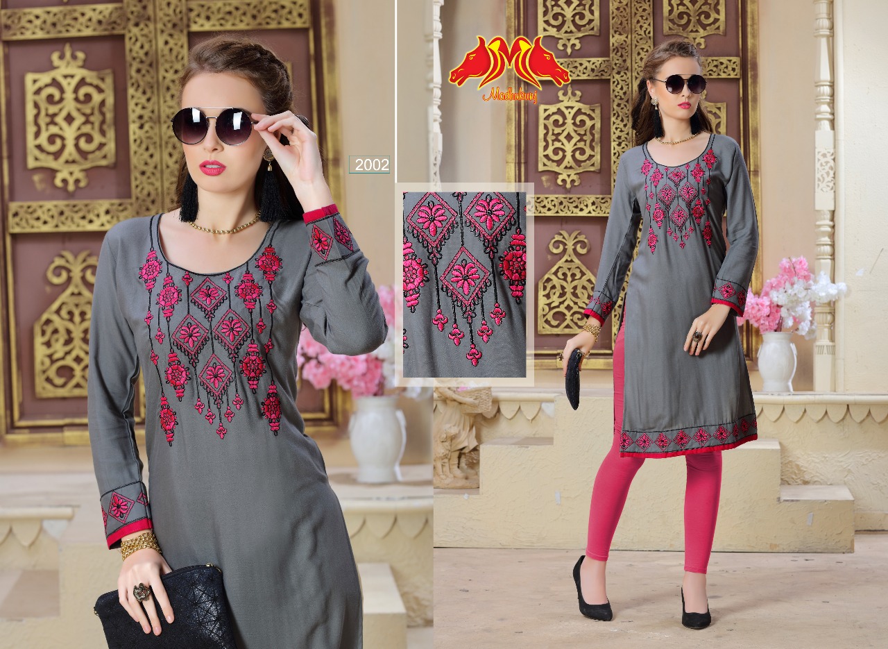 Sizzler By Moh Trendz 2001 To 2012 Series Beautiful Stylish Fancy Colorful Casual Wear & Ethnic Wear Rayon Embroidered Kurtis At Wholesale Price