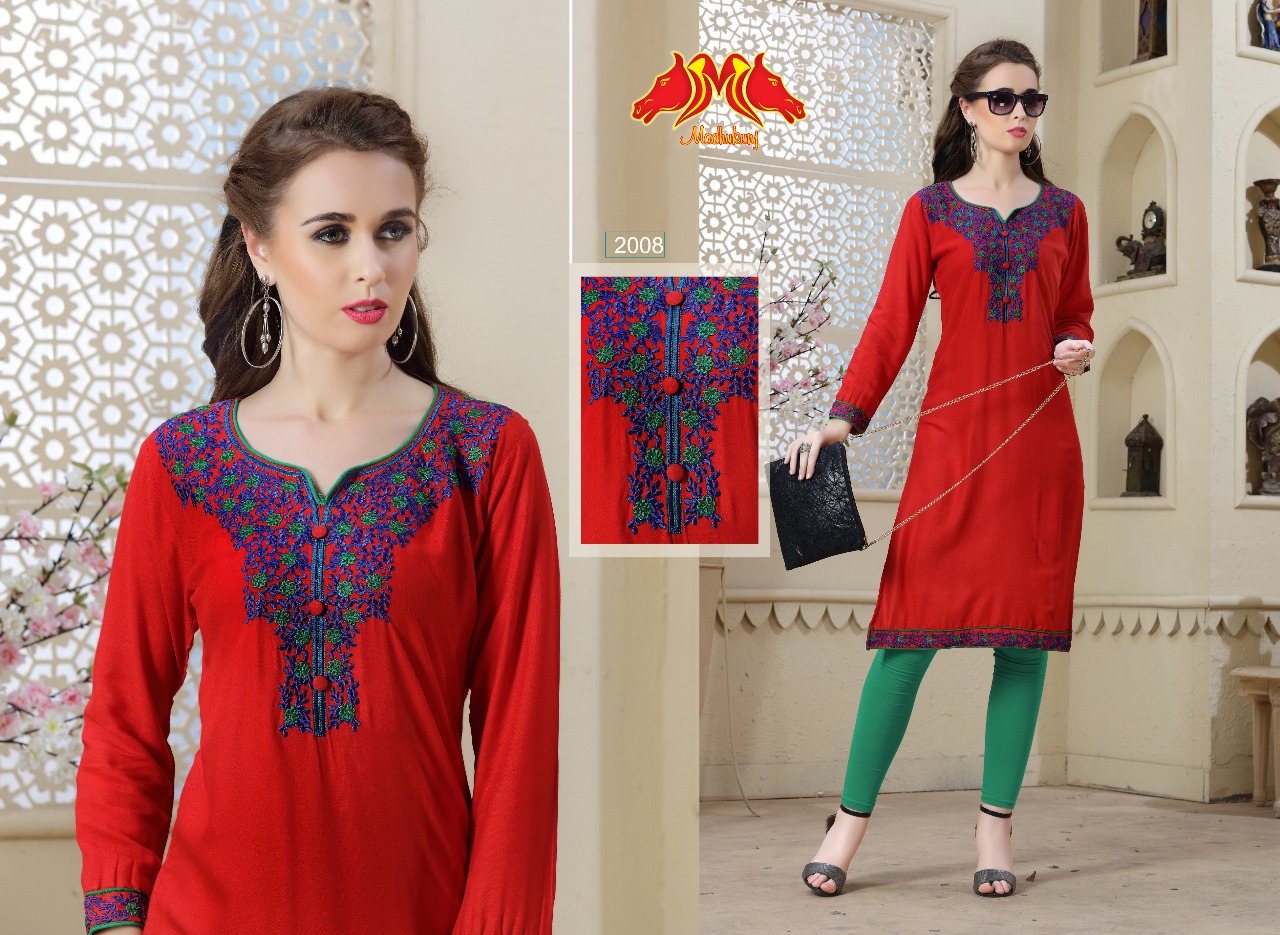 Sizzler By Moh Trendz 2001 To 2012 Series Beautiful Stylish Fancy Colorful Casual Wear & Ethnic Wear Rayon Embroidered Kurtis At Wholesale Price