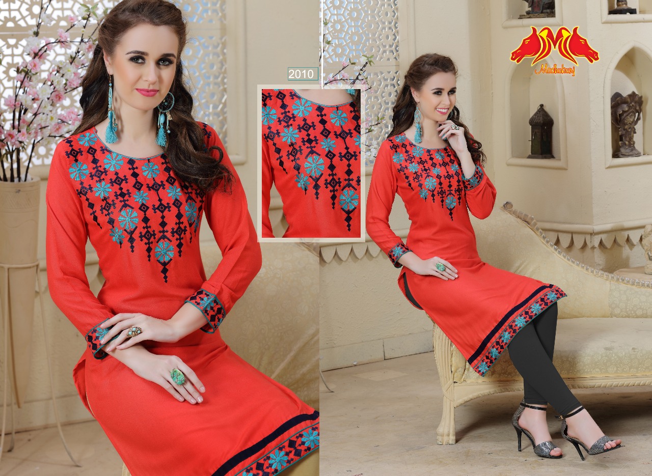 Sizzler By Moh Trendz 2001 To 2012 Series Beautiful Stylish Fancy Colorful Casual Wear & Ethnic Wear Rayon Embroidered Kurtis At Wholesale Price