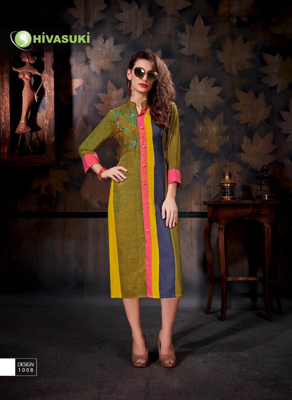 Smaal Steps By Shivasuki 1001 To 1008 Series Beautiful Colorful Stylish Fancy Casual Wear & Ethnic Wear & Ready To Wear Mix Fabric Kurtis At Wholesale Price