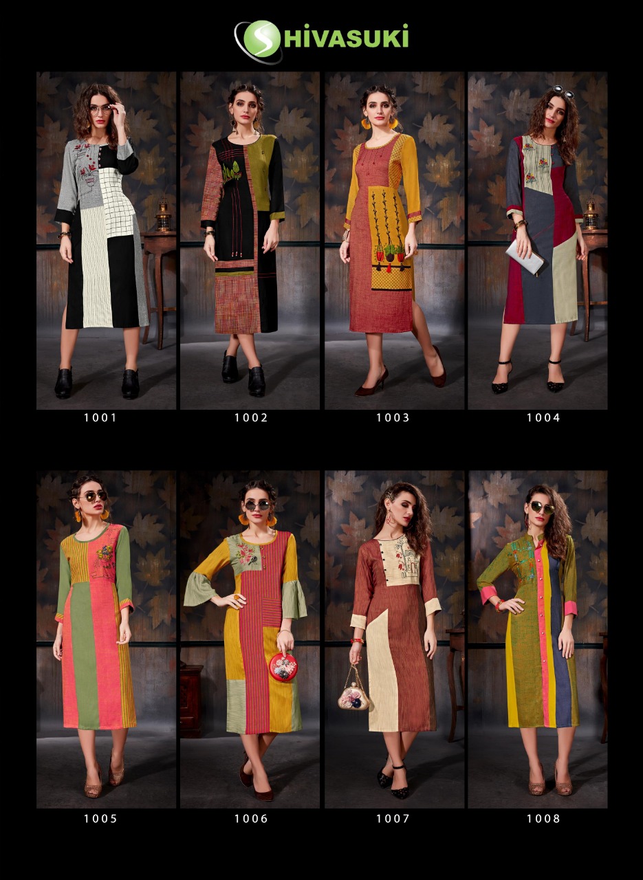 Smaal Steps By Shivasuki 1001 To 1008 Series Beautiful Colorful Stylish Fancy Casual Wear & Ethnic Wear & Ready To Wear Mix Fabric Kurtis At Wholesale Price