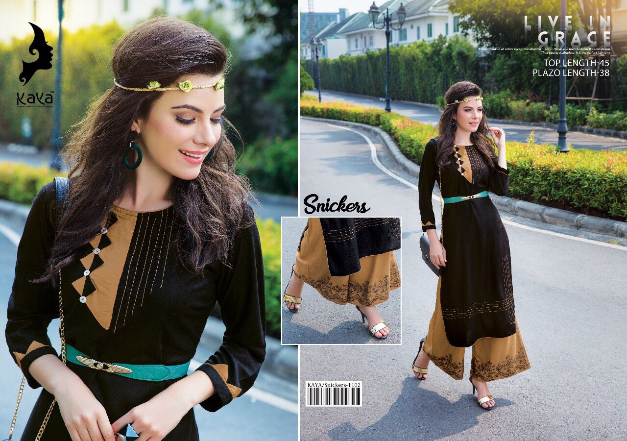 Snickers By Kaya 1101 To 1108 Series Stylish Colorful Fancy Beautiful Casual Wear & Ethnic Wear Rayon Embroidered Kurtis At Wholesale Price