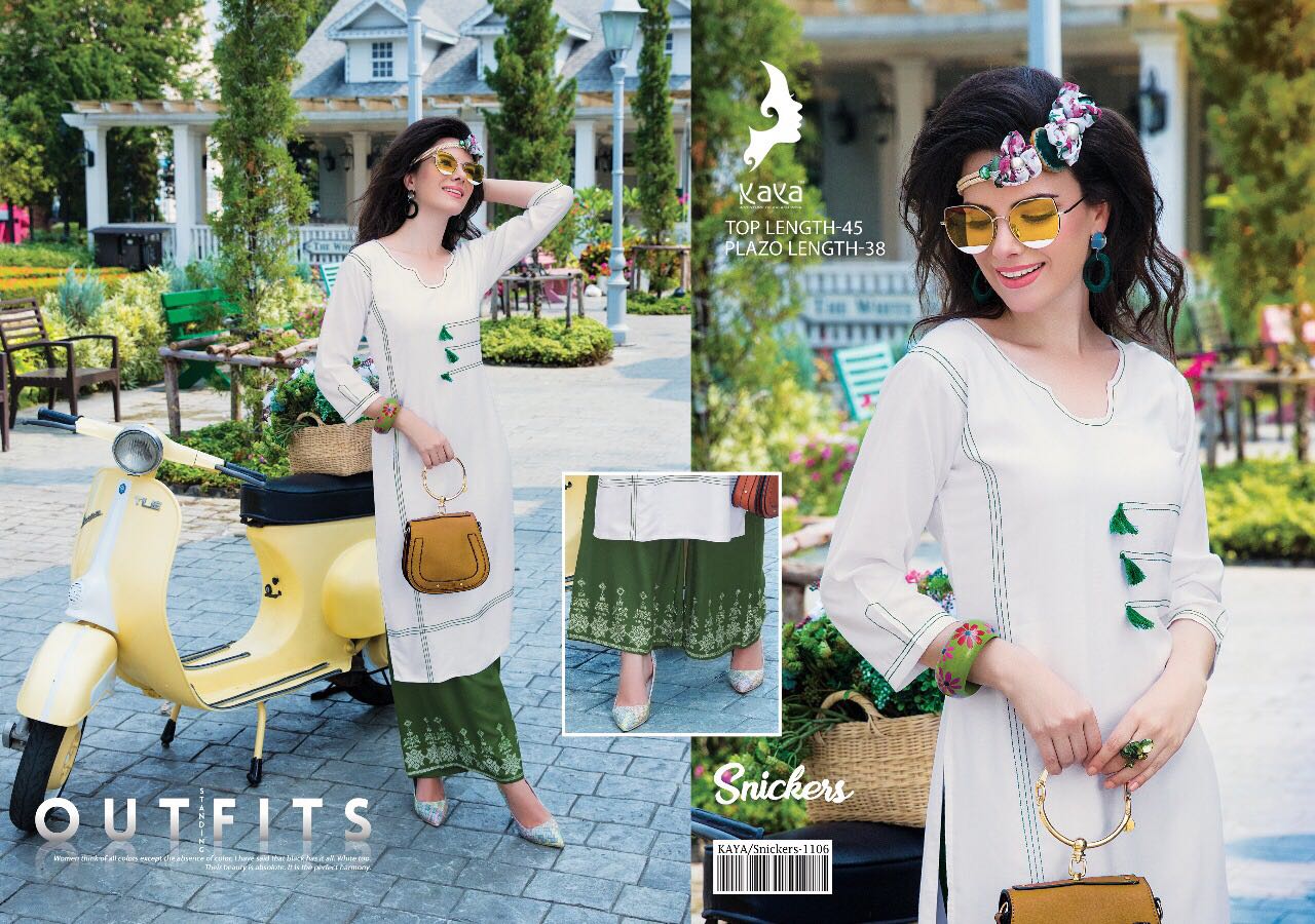 Snickers By Kaya 1101 To 1108 Series Stylish Colorful Fancy Beautiful Casual Wear & Ethnic Wear Rayon Embroidered Kurtis At Wholesale Price