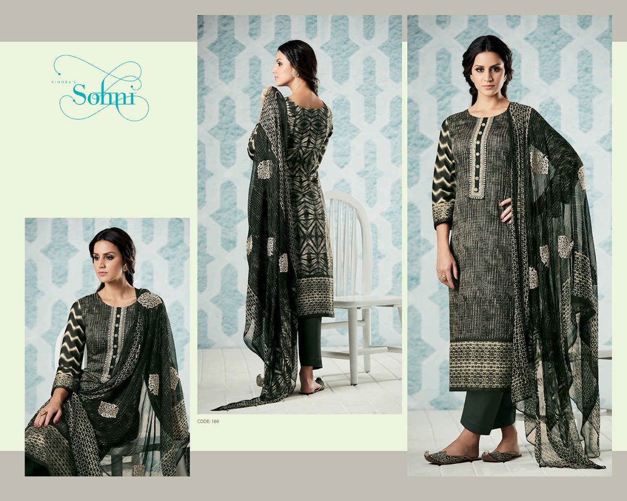 Sohni Vol-8 By Kimora Fashion 156 To 164 Series Beautiful Stylish Designer Occasional Wear Casual Wear Pure Cotton Satin Printed & Embroidered Dresses At Wholesale Price