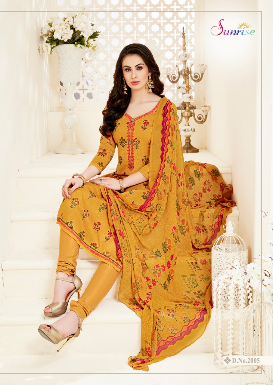 Sonu Ki Sweety Vol-2 By Sunrise Creation 2001 To 2012 Indian Traditional Wear Collection Beautiful Stylish Fancy Colorful Party Wear & Occasional Wear Glace Cotton Printed Dress At Wholesale Price