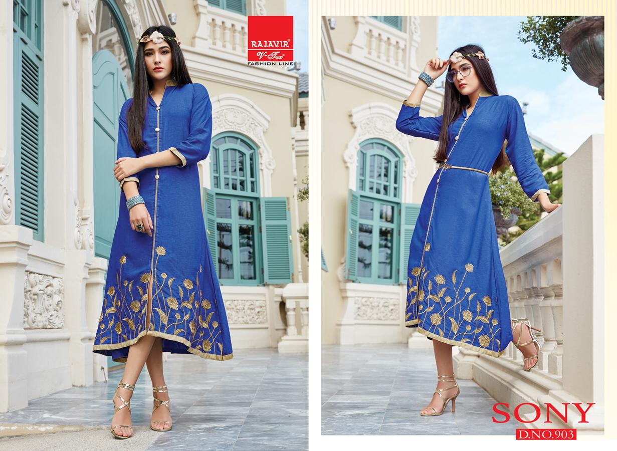 Sony By Rajavir Fashion Line 900 To 904 Series Beautiful Stylish Fancy Colorful Casual Wear & Ethnic Wear & Ready To Wear Rayon Modal Printed Kurtis At Wholesale Price