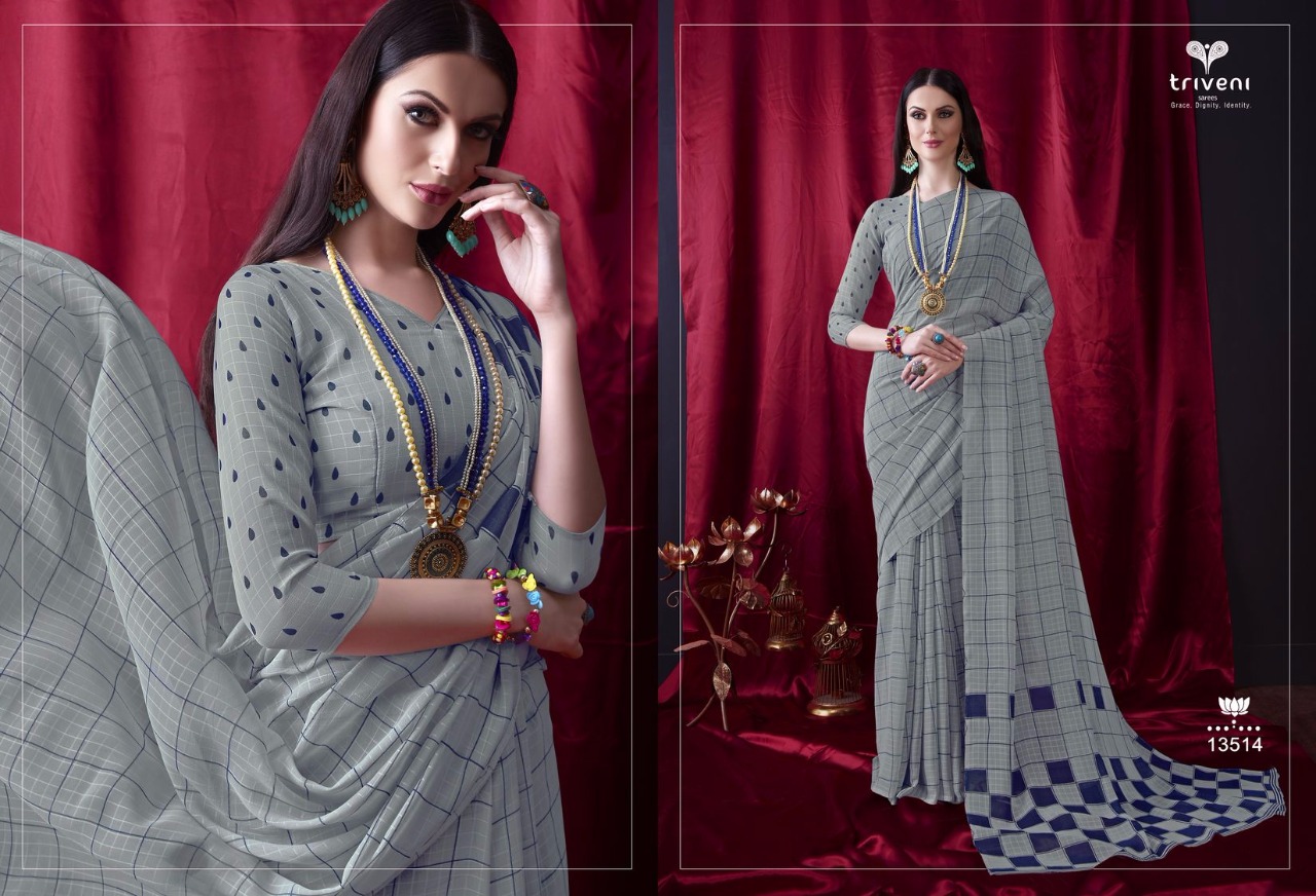 Sophie Vol-6 By Triveni 13513 To 13524 Series Indian Traditional Wear Collection Beautiful Stylish Fancy Colorful Party Wear & Occasional Wear Georgette Embroidered Sarees At Wholesale Price