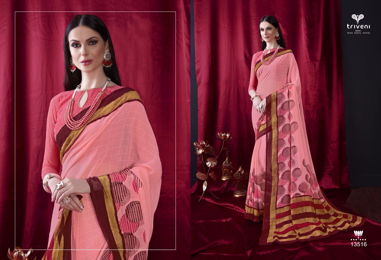 Sophie Vol-6 By Triveni 13513 To 13524 Series Indian Traditional Wear Collection Beautiful Stylish Fancy Colorful Party Wear & Occasional Wear Georgette Embroidered Sarees At Wholesale Price