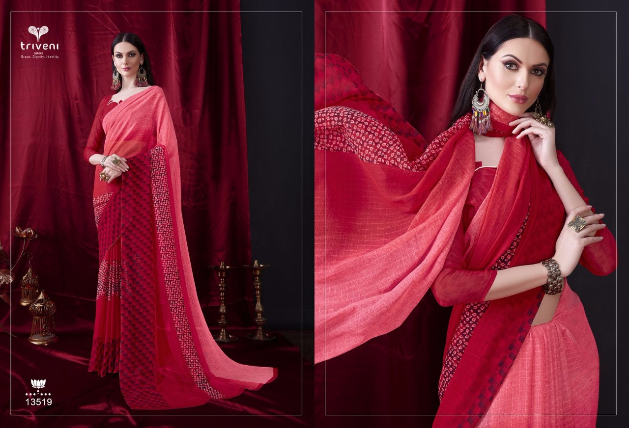 Sophie Vol-6 By Triveni 13513 To 13524 Series Indian Traditional Wear Collection Beautiful Stylish Fancy Colorful Party Wear & Occasional Wear Georgette Embroidered Sarees At Wholesale Price