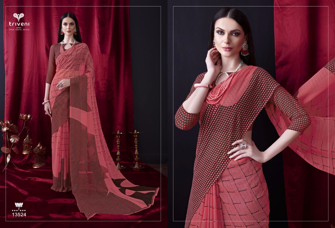 Sophie Vol-6 By Triveni 13513 To 13524 Series Indian Traditional Wear Collection Beautiful Stylish Fancy Colorful Party Wear & Occasional Wear Georgette Embroidered Sarees At Wholesale Price
