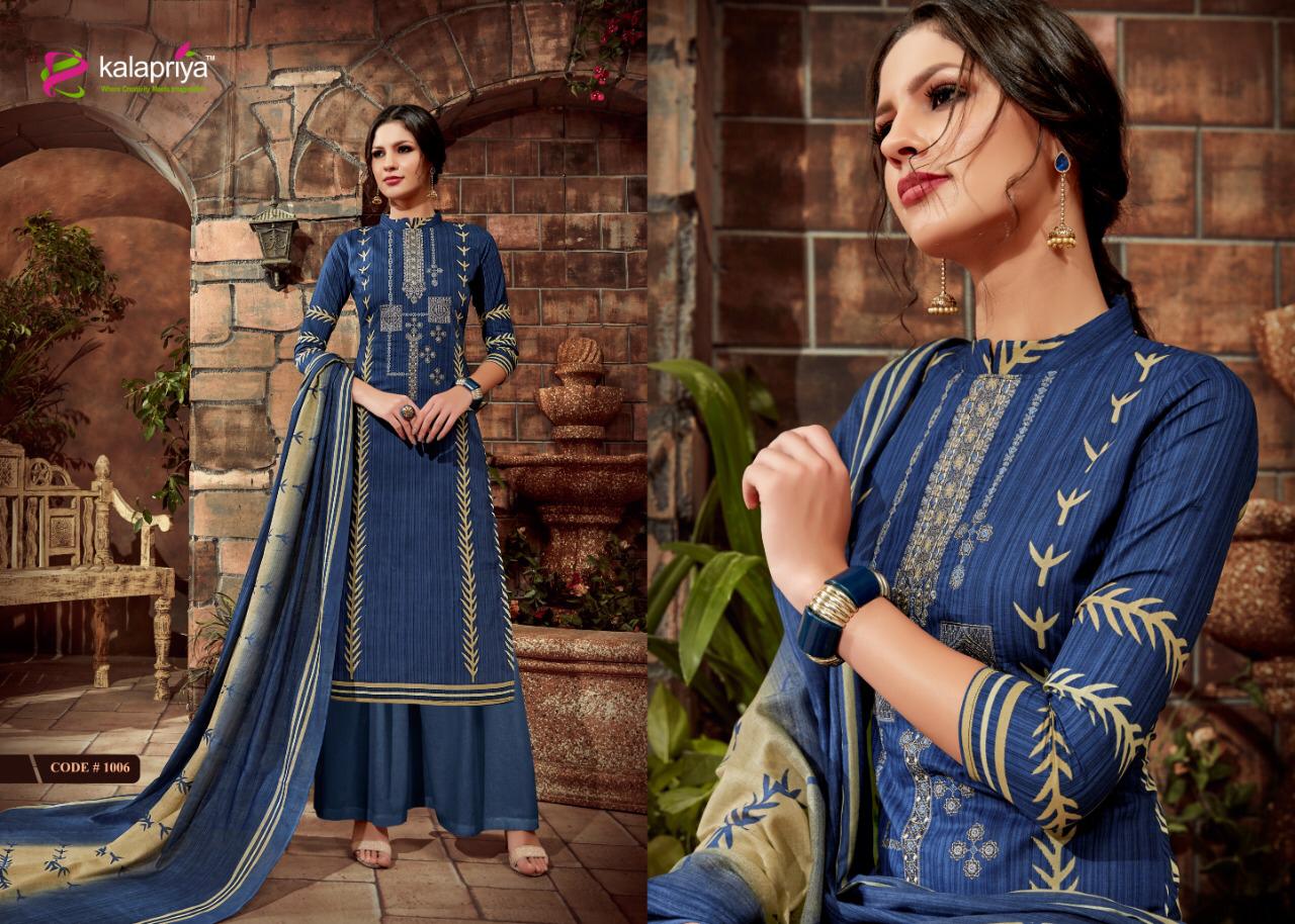 Soulmate Vol-1 By Kalapriya 1001 To 1007 Series Designer Suits Beautiful Stylish Fancy Colorful Party Wear & Ethnic Wear Pure Premium Cotton Digital Print Dresses At Wholesale Price