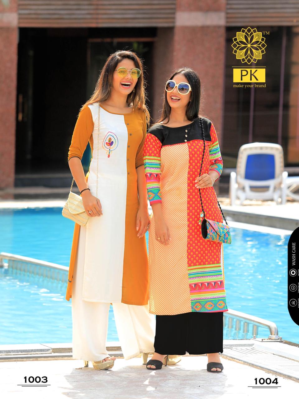 Basics Vol-11 By Pk 1001 To 1020 Series Stylish Fancy Beautiful Colorful Casual Wear & Ethnic Wear Heavy Rayon Print And Cotton Printed Kurtis At Wholesale Price