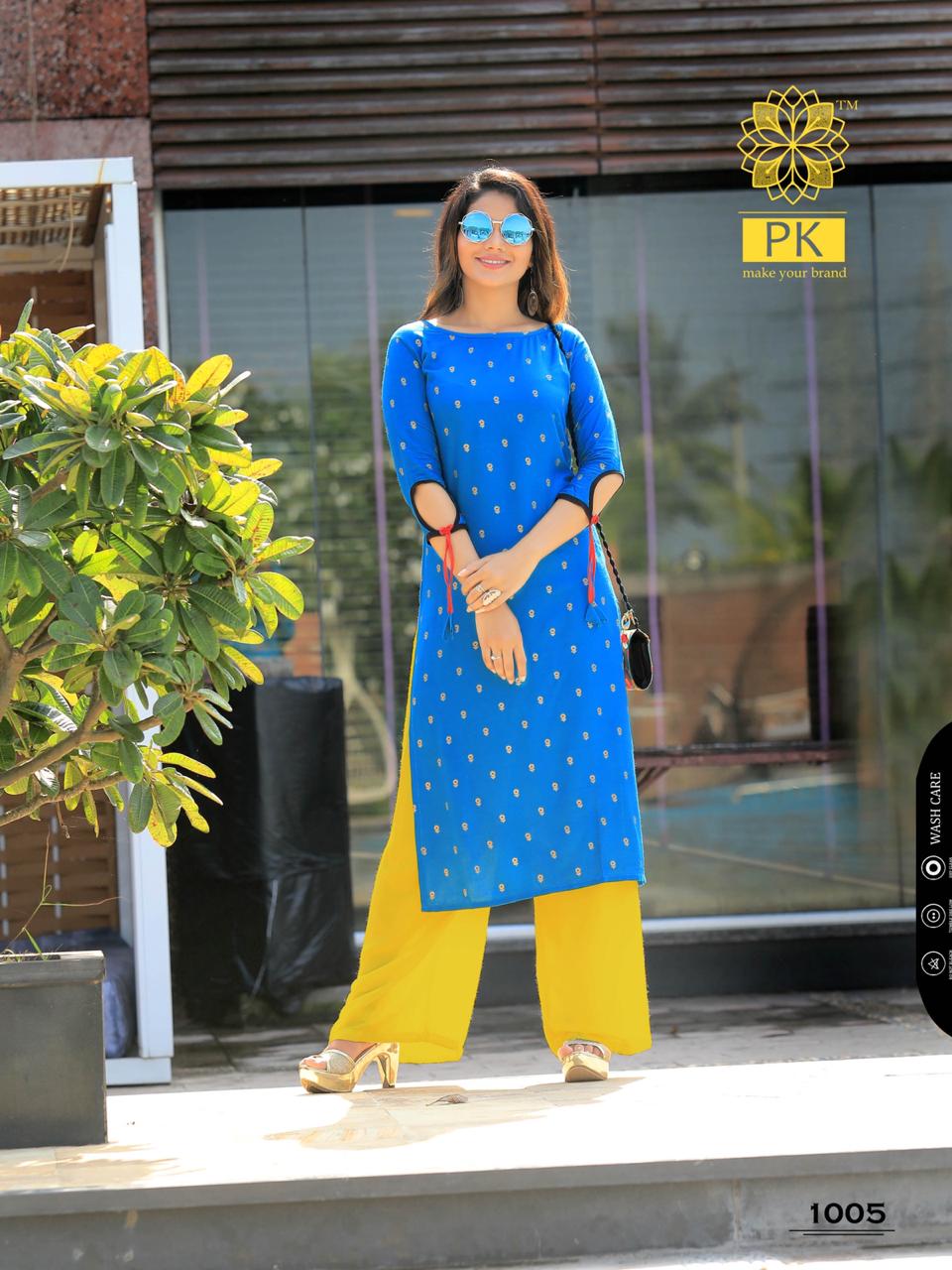 Basics Vol-11 By Pk 1001 To 1020 Series Stylish Fancy Beautiful Colorful Casual Wear & Ethnic Wear Heavy Rayon Print And Cotton Printed Kurtis At Wholesale Price