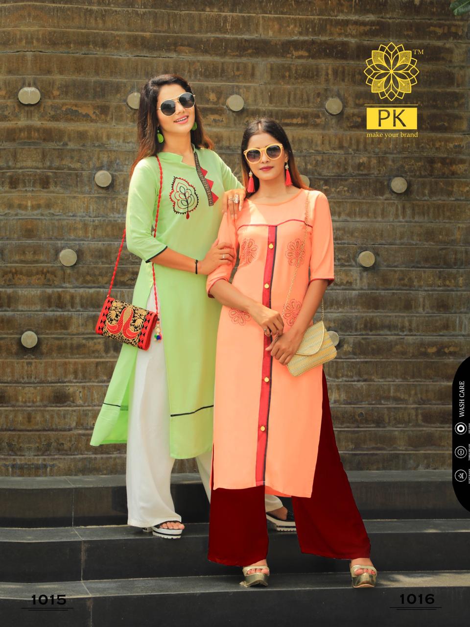 Basics Vol-11 By Pk 1001 To 1020 Series Stylish Fancy Beautiful Colorful Casual Wear & Ethnic Wear Heavy Rayon Print And Cotton Printed Kurtis At Wholesale Price