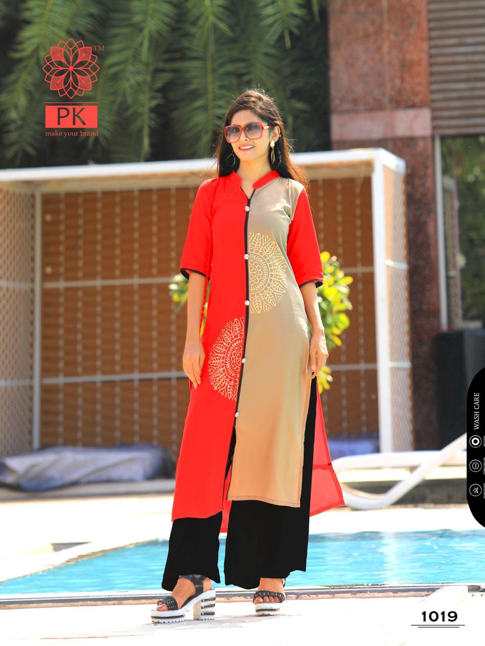 Basics Vol-11 By Pk 1001 To 1020 Series Stylish Fancy Beautiful Colorful Casual Wear & Ethnic Wear Heavy Rayon Print And Cotton Printed Kurtis At Wholesale Price