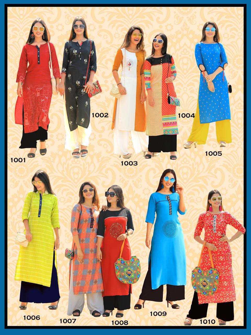 Basics Vol-11 By Pk 1001 To 1020 Series Stylish Fancy Beautiful Colorful Casual Wear & Ethnic Wear Heavy Rayon Print And Cotton Printed Kurtis At Wholesale Price