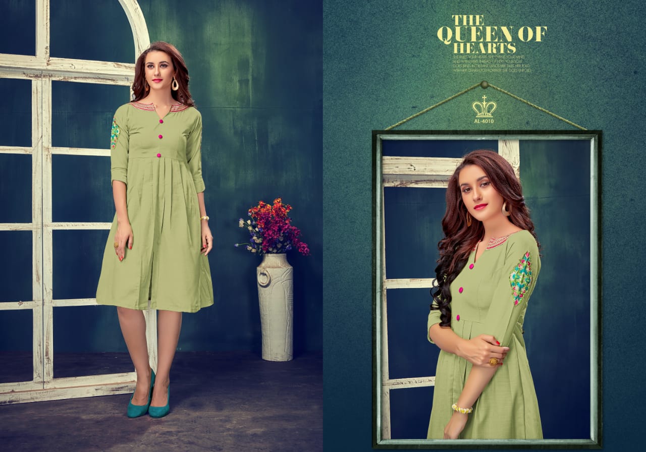 Sparsh By Diva Designs 4005 To 4011 Series Beautiful Stylish Fancy Colorful Casual Wear & Ethnic Wear & Ready To Wear Cotton Silk Kurtis At Wholesale Price