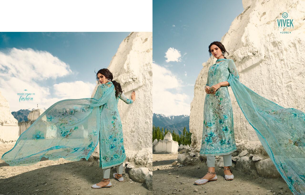 Sparsho  By Vivek Fashion 1001 To 1008 Series Beautiful Colorful Fancy Stylish Casual Wear & Ethnic Wear Viscose Georgette Fabric Dresses At Wholesale Price