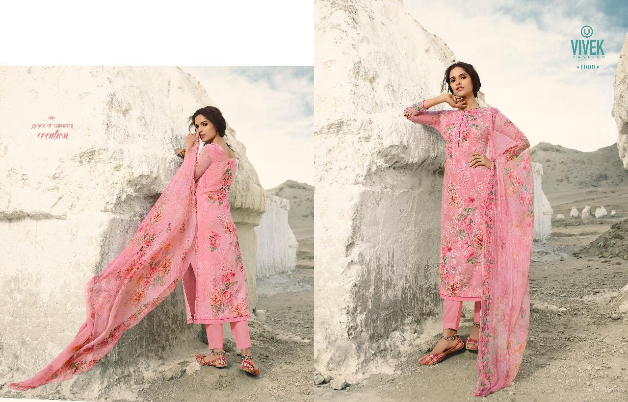 Sparsho  By Vivek Fashion 1001 To 1008 Series Beautiful Colorful Fancy Stylish Casual Wear & Ethnic Wear Viscose Georgette Fabric Dresses At Wholesale Price
