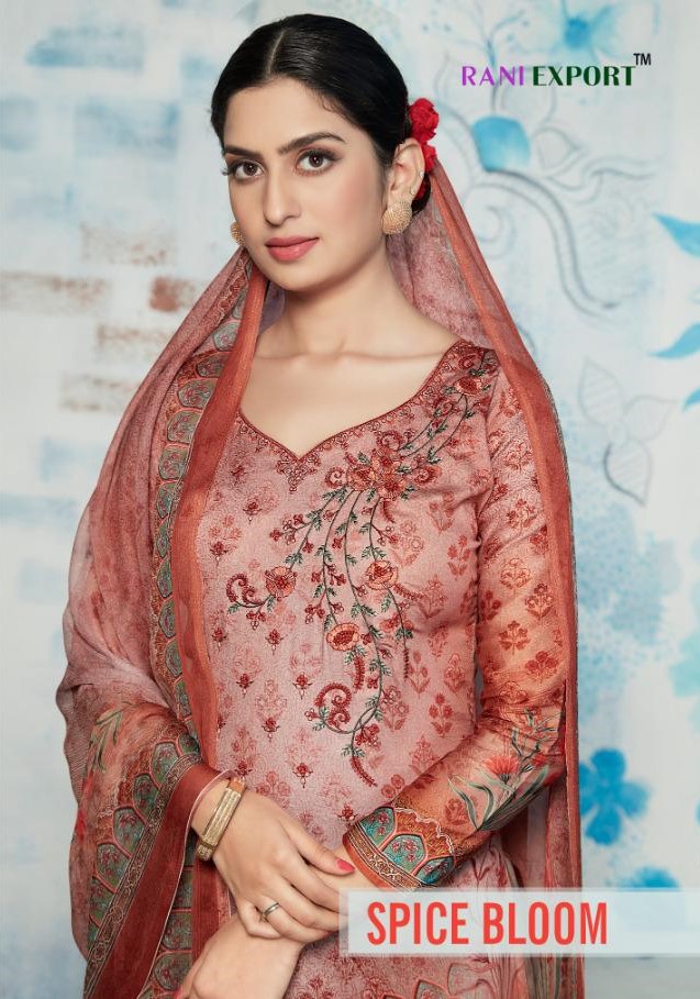 Spice Bloom By Rani Exports 984 To 990 Beautiful Suits Stylish Colorful Fancy Casual Wear & Ethnic Wear Pure Zam Cotton Digital Print With Embroidery Dresses At Wholesale Price