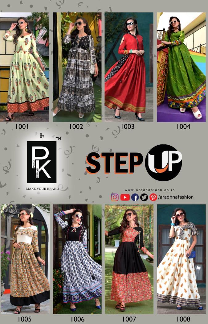 Step Up Vol-1 By Aradhana Fashion 1001 To 1008 Series Beautiful Stylish Fancy Colorful Casual Wear & Ethnic Wear Cotton/rayon Printed Kurtis At Wholesale Price