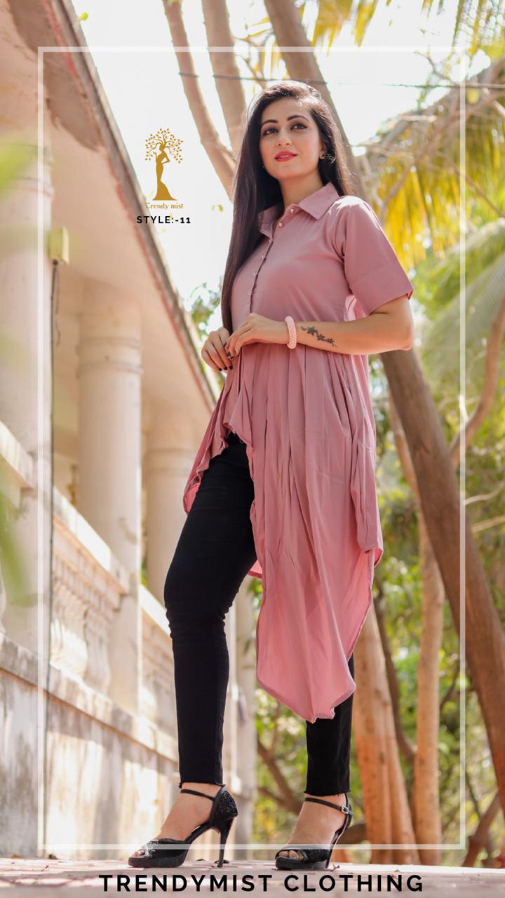 Style Vol-11 By Trendymist 01 To 02 Series Beautiful Stylish Fancy Colorful Casual Wear & Ethnic Wear & Ready To Wear Imported Fabrics Kurtis At Wholesale Price