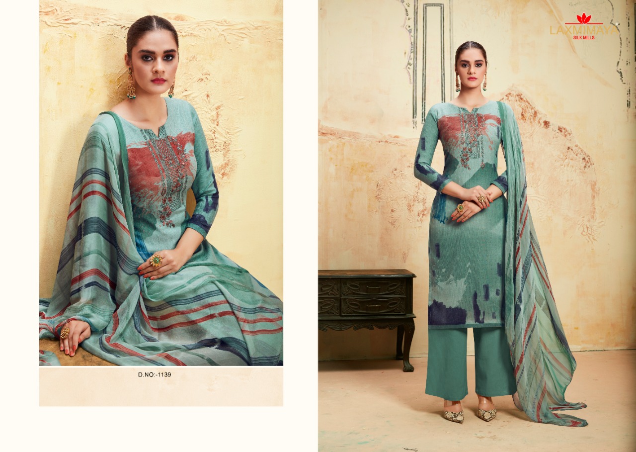 Sufiya By Laxmimaya Silk Mills 1130 To 1139 Series Beautiful Stylish Fancy Colorful Casual & Party Wear & Ethnic Wear Pure Pashmina Printed With Embroidery Dresses At Wholesale Price