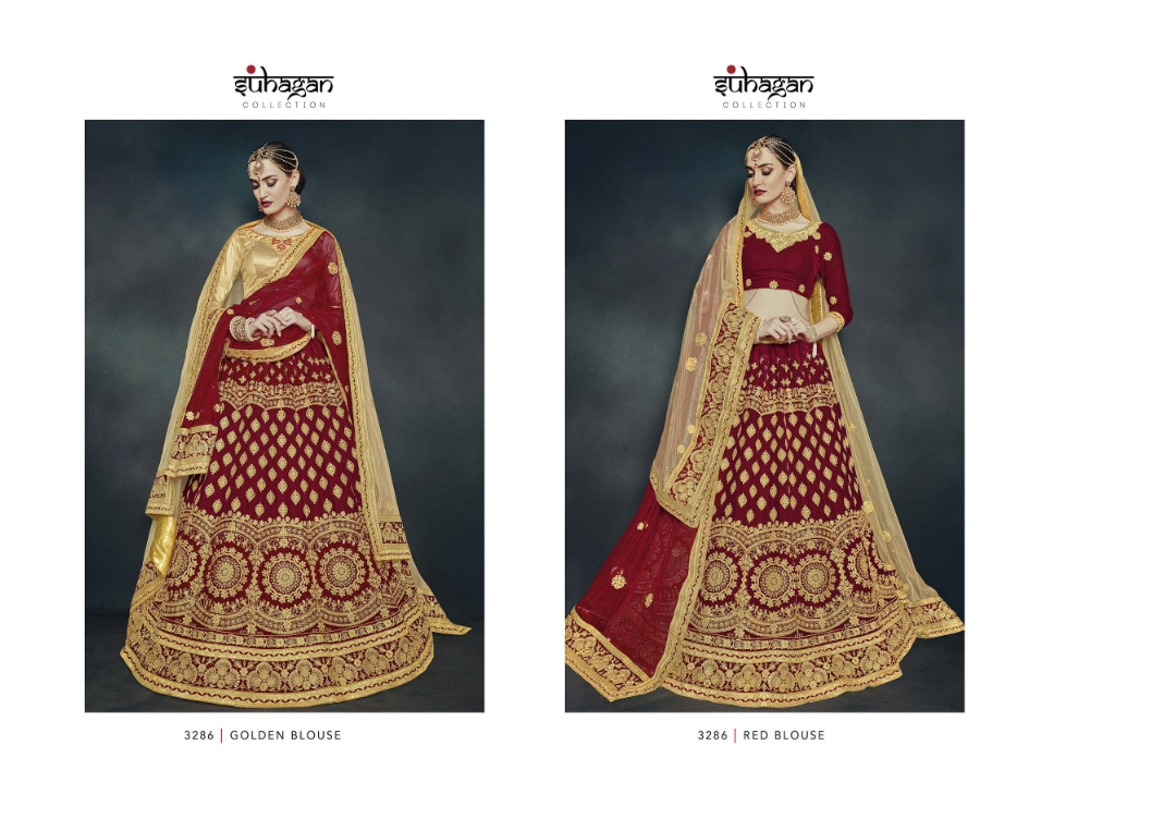 Suhagan Vol-4 By Gajiwala Creation 3284 To 3294 Series Indian Bridal Wear Collection Beautiful Stylish Fancy Colorful Party Wear & Occasional Wear Silk Lehengas At Wholesale Price