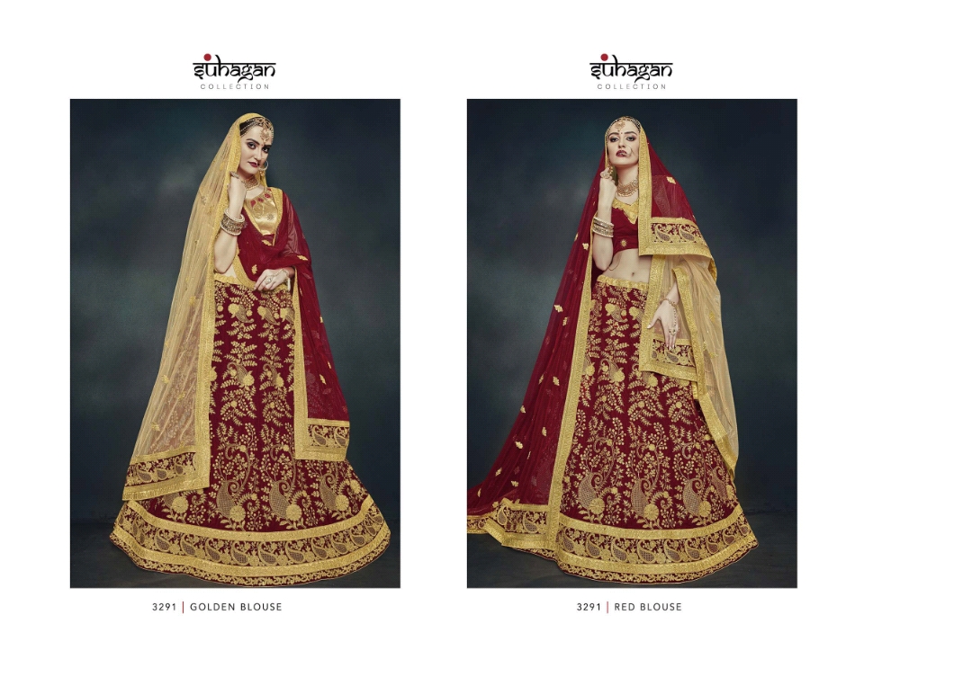 Suhagan Vol-4 By Gajiwala Creation 3284 To 3294 Series Indian Bridal Wear Collection Beautiful Stylish Fancy Colorful Party Wear & Occasional Wear Silk Lehengas At Wholesale Price