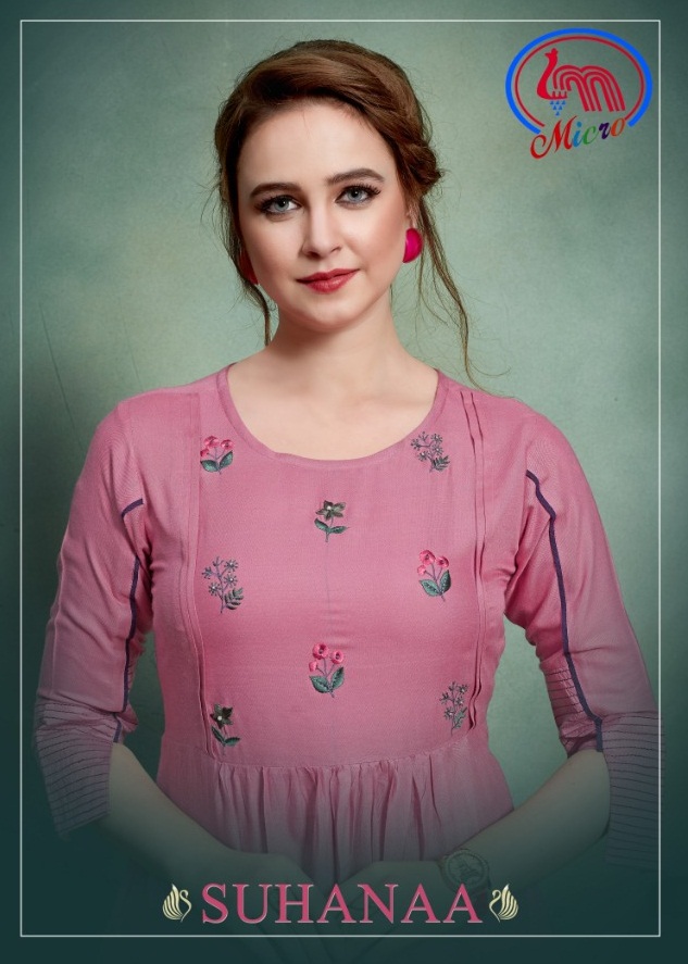 Suhanaa By Micro Designer  6701 To 6705 Series Designer Beautiful Stylish Colorful Fancy Ready To Wear & Casual Wear & Ethnic Wear Rayon Slub Tops At Wholesale Price