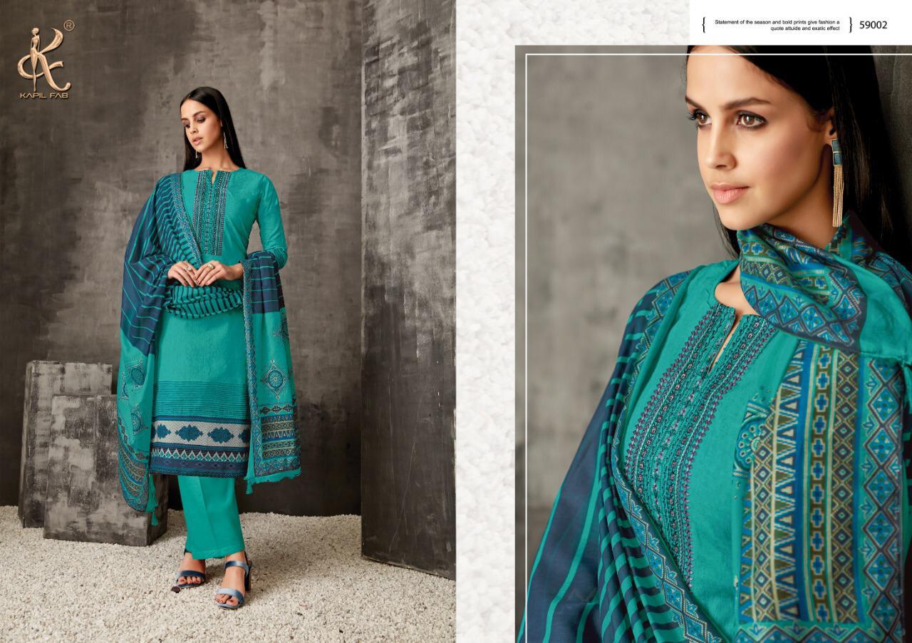 Suhani  By Kapil Fab  59001 To 59008 Series Beautiful Suits Colorful Stylish Fancy Colorful Casual Wear & Ethnic Wear Cambric Cotton Printed With Embroidery Work Dresses At Wholesale Price