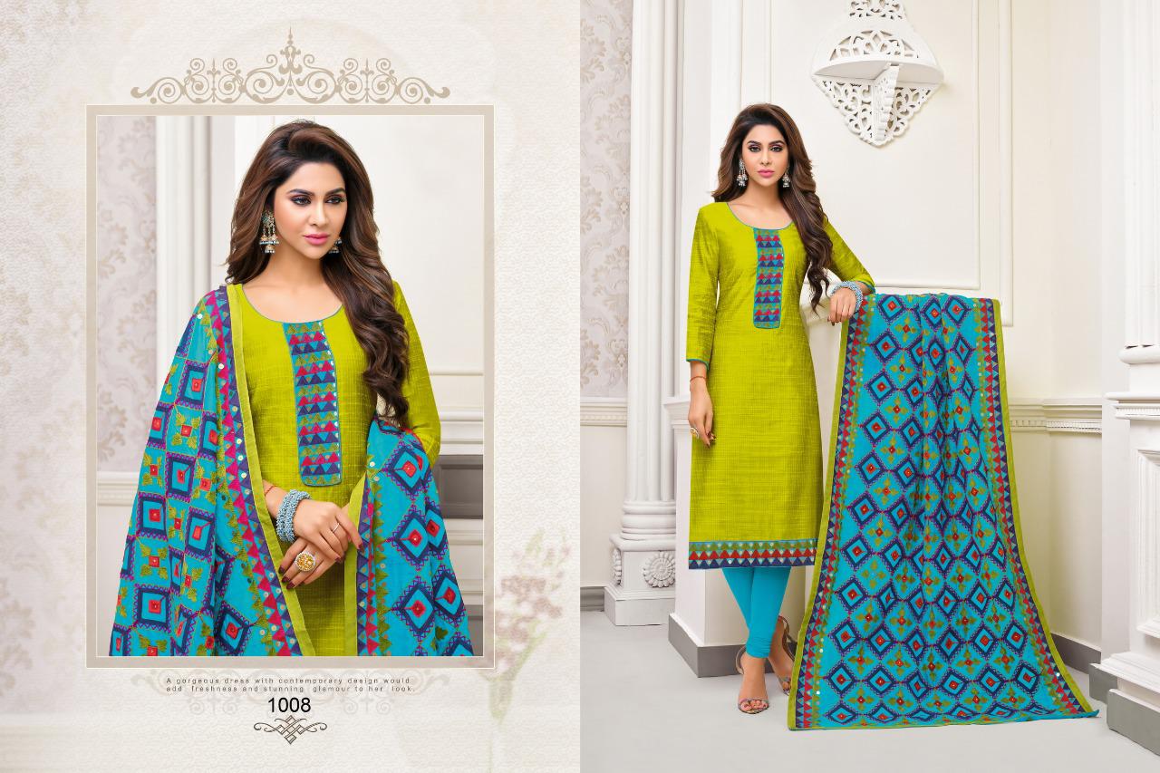Sui Dhaga By Shagun Lifestyle 1001 To 1012 Series Suits Collection Beautiful Stylish Fancy Colorful Party Wear & Occasional Wear Stripe Butti Silk With South Lace Work Dresses At Wholesale Price
