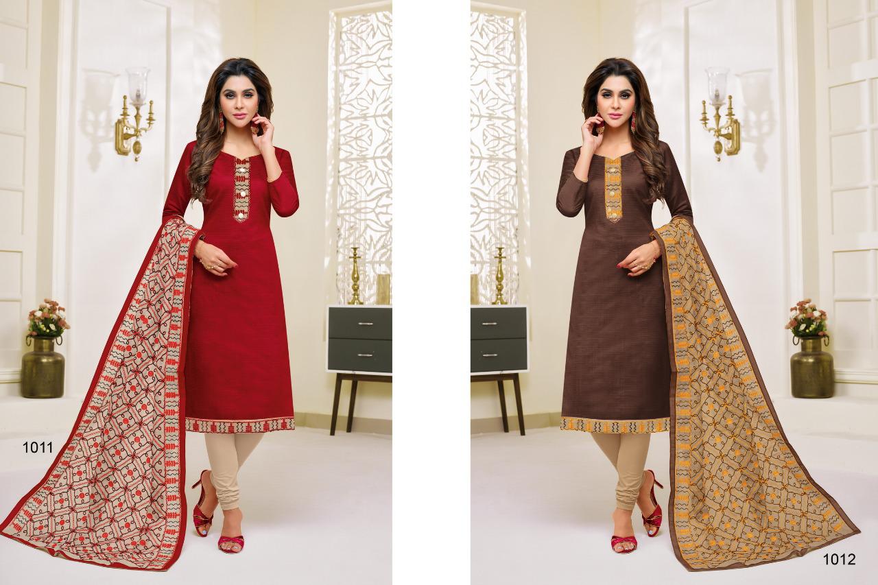 Sui Dhaga By Shagun Lifestyle 1001 To 1012 Series Suits Collection Beautiful Stylish Fancy Colorful Party Wear & Occasional Wear Stripe Butti Silk With South Lace Work Dresses At Wholesale Price