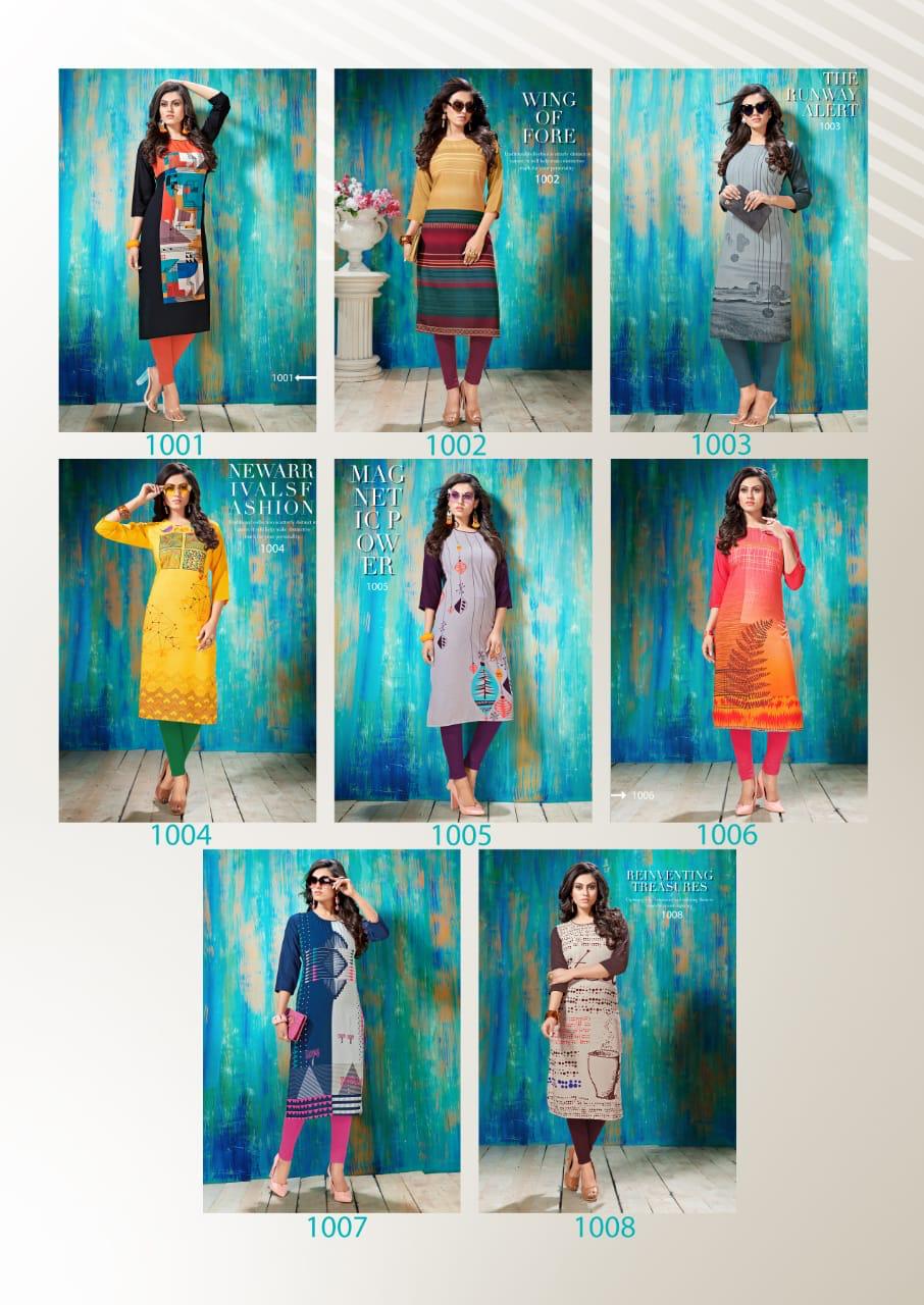 Sui Dhaga By Vedika 1001 To 1008 Series Beautiful Colorful Stylish Fancy Casual Wear & Ethnic Wear & Ready To Wear Heavy Rayon Printed Kurtis At Wholesale Price