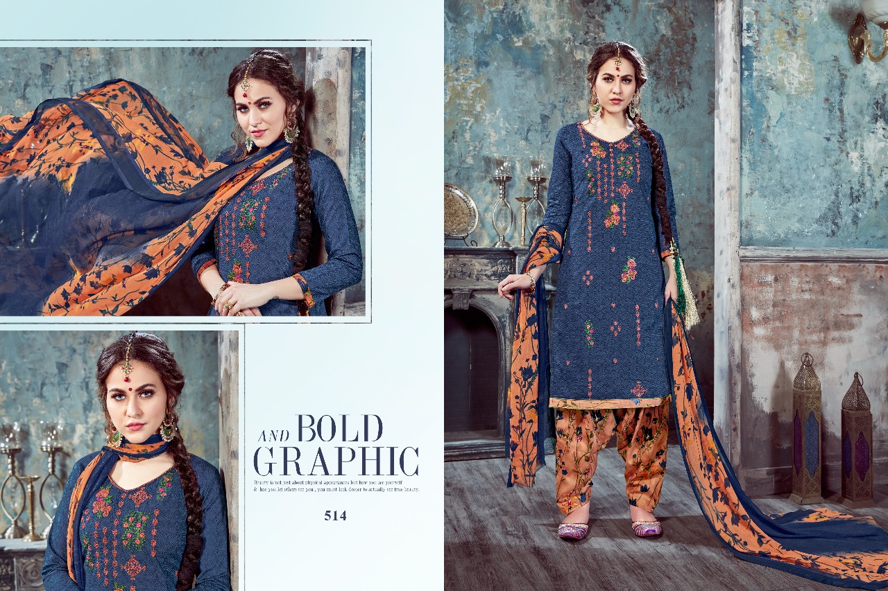 Sulika By Kalyan Prints 513 To 522 Series Beautiful Stylish Fancy Colorful Casual Wear & Ethnic Wear Collection Pure Cambric Printed Dresses At Wholesale Price