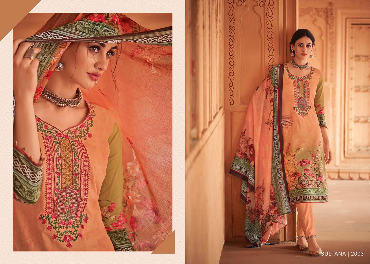 Sultana By House Of Lawn 2001 To 2010 Series Beautiful Suits Colorful Stylish Fancy Colorful Casual Wear & Ethnic Wear Karachi Lawn Digital Print With Barik Embroidery Dresses At Wholesale Price