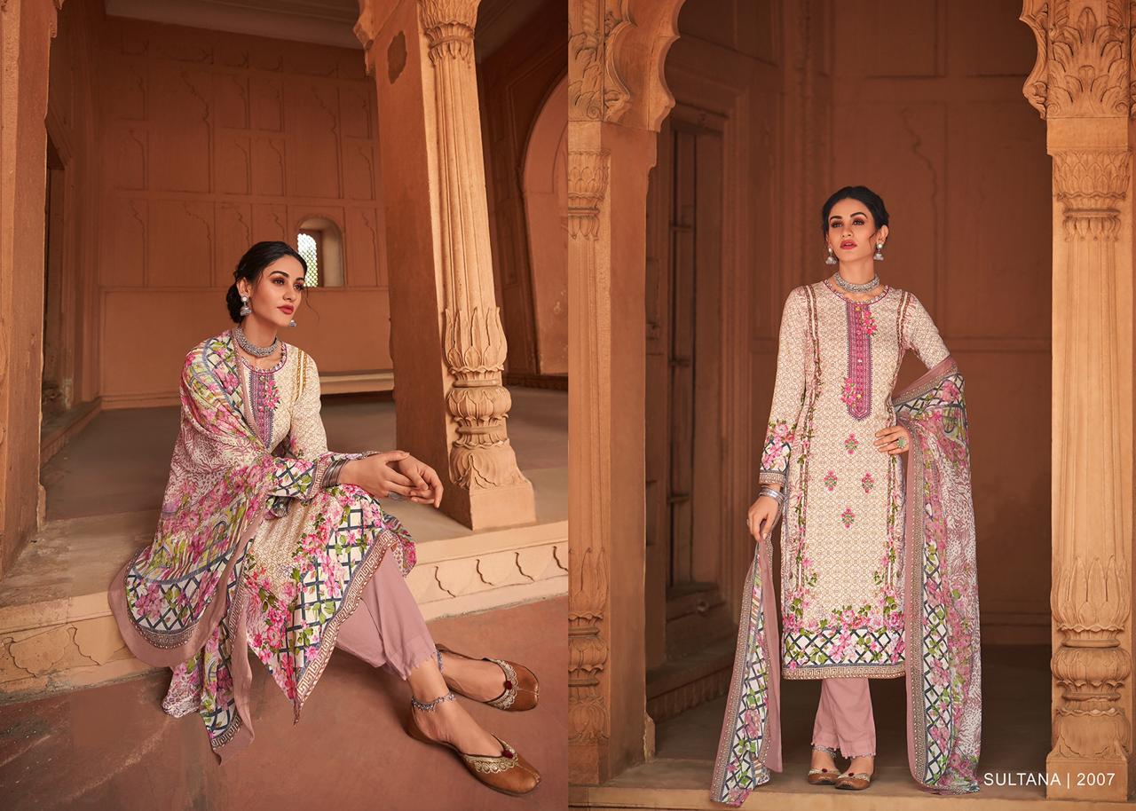 Sultana By House Of Lawn 2001 To 2010 Series Beautiful Suits Colorful Stylish Fancy Colorful Casual Wear & Ethnic Wear Karachi Lawn Digital Print With Barik Embroidery Dresses At Wholesale Price