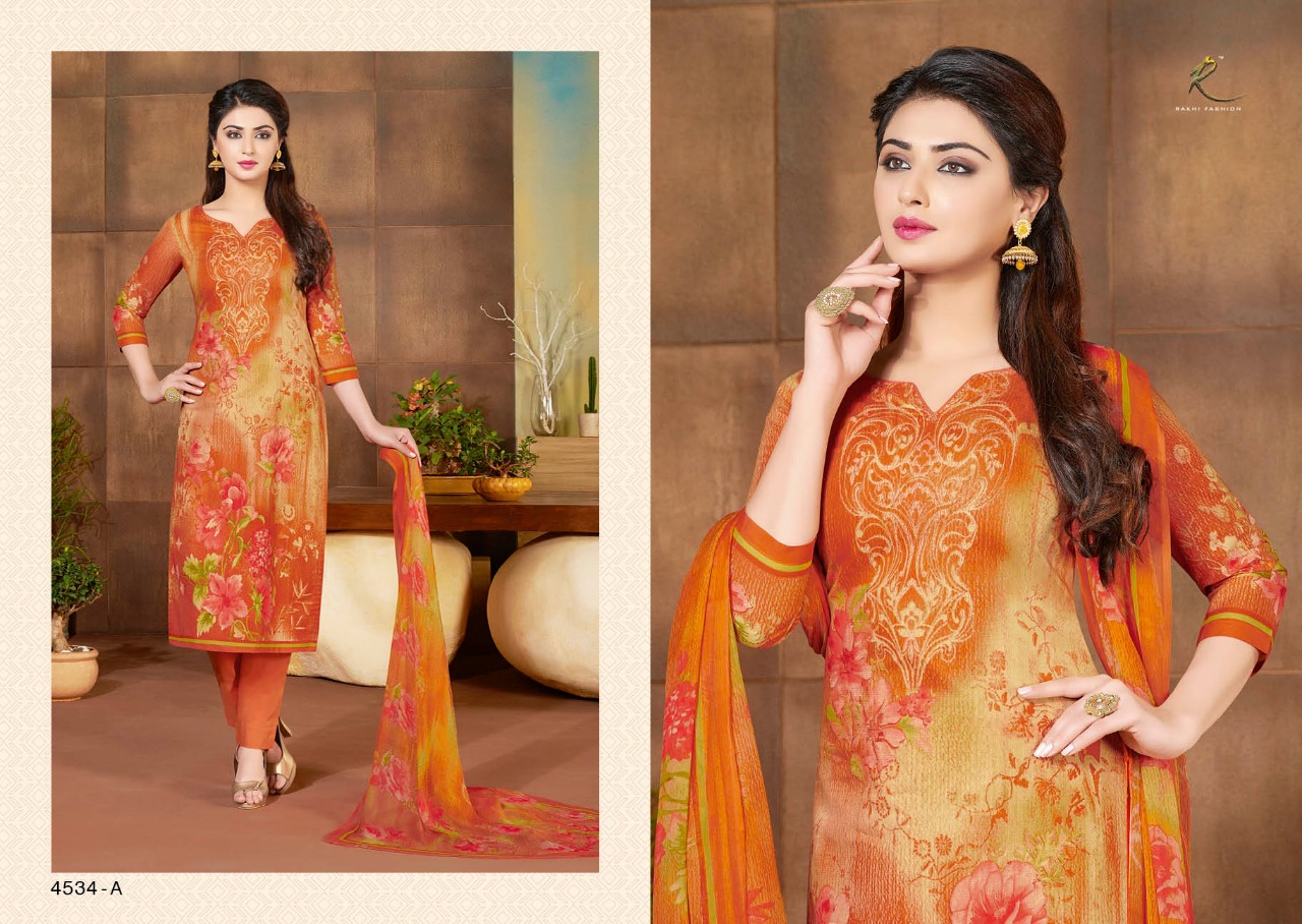 Summer Collection By Rakhi Fashion 4528-a To 4534-b Series Beautiful Stylish Fancy Colorful Casual & Party Wear & Ethnic Wear Collection Pure Lawn Cotton Dresses At Wholesale Price